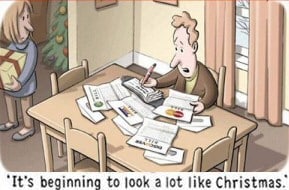 Christmas bills cartoon