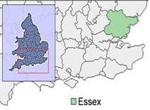 UK map Essex map
