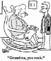 Grandma rocking chair cartoon