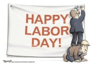 Happy labor Day Cartoon