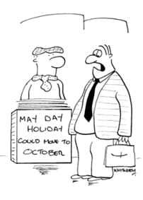 May Day Holiday cartoon