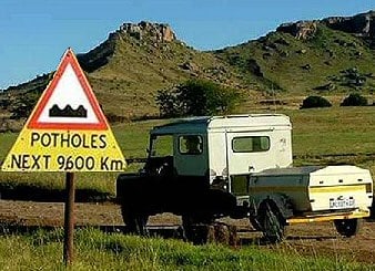 pothole sign