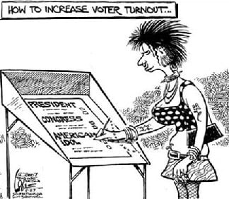 Voting cartoon